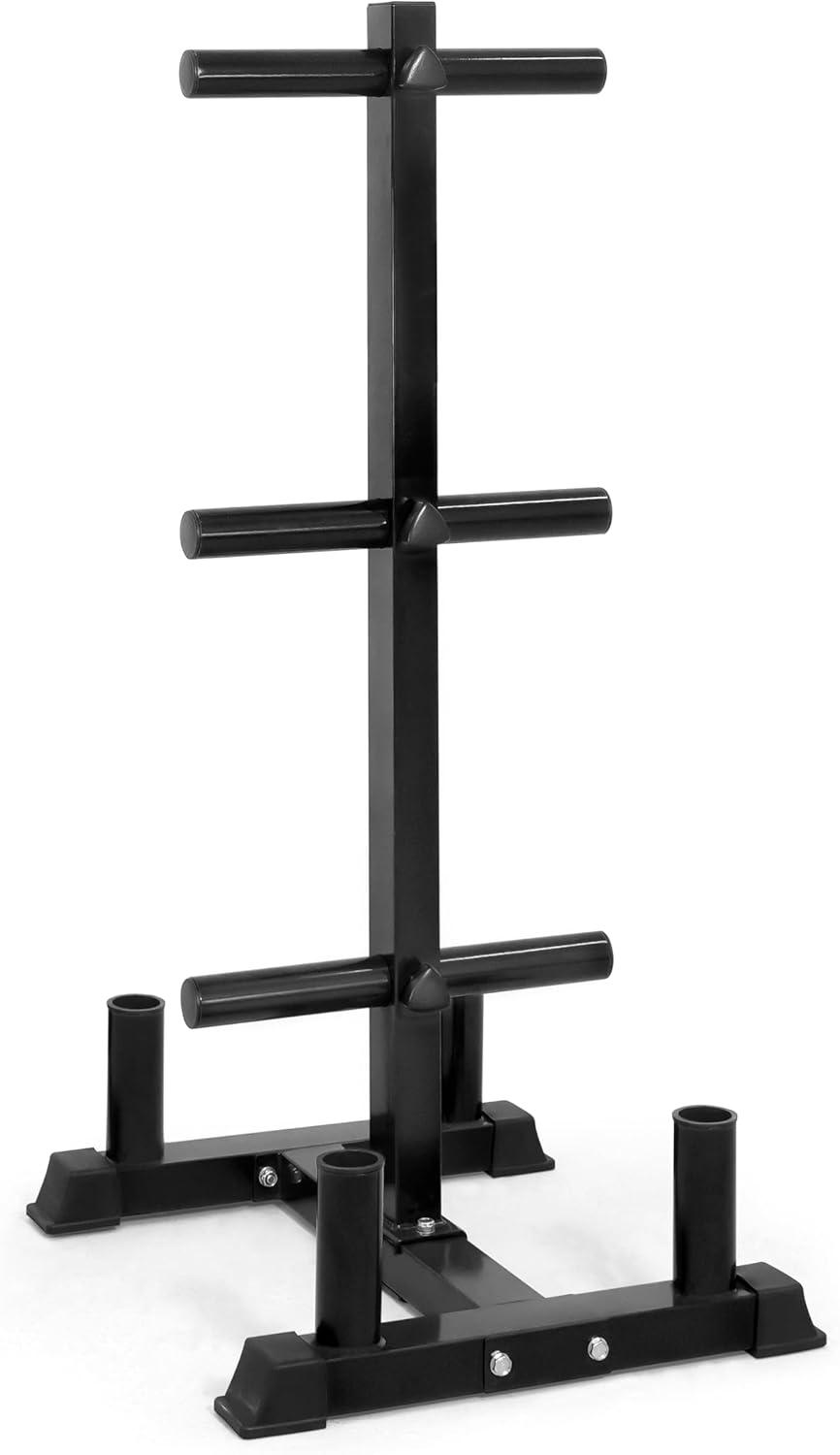 imageCAP Barbell Olympic Bumper Plate Tree RackBlack