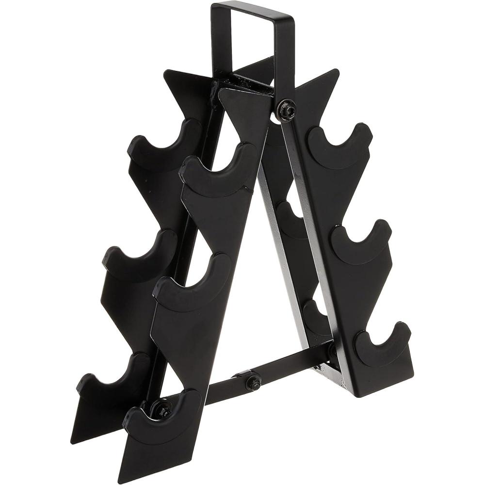 imageCAP Barbell AFrame Dumbbell Rack Multiple Color OptionsBlack  Holds 3 pairs