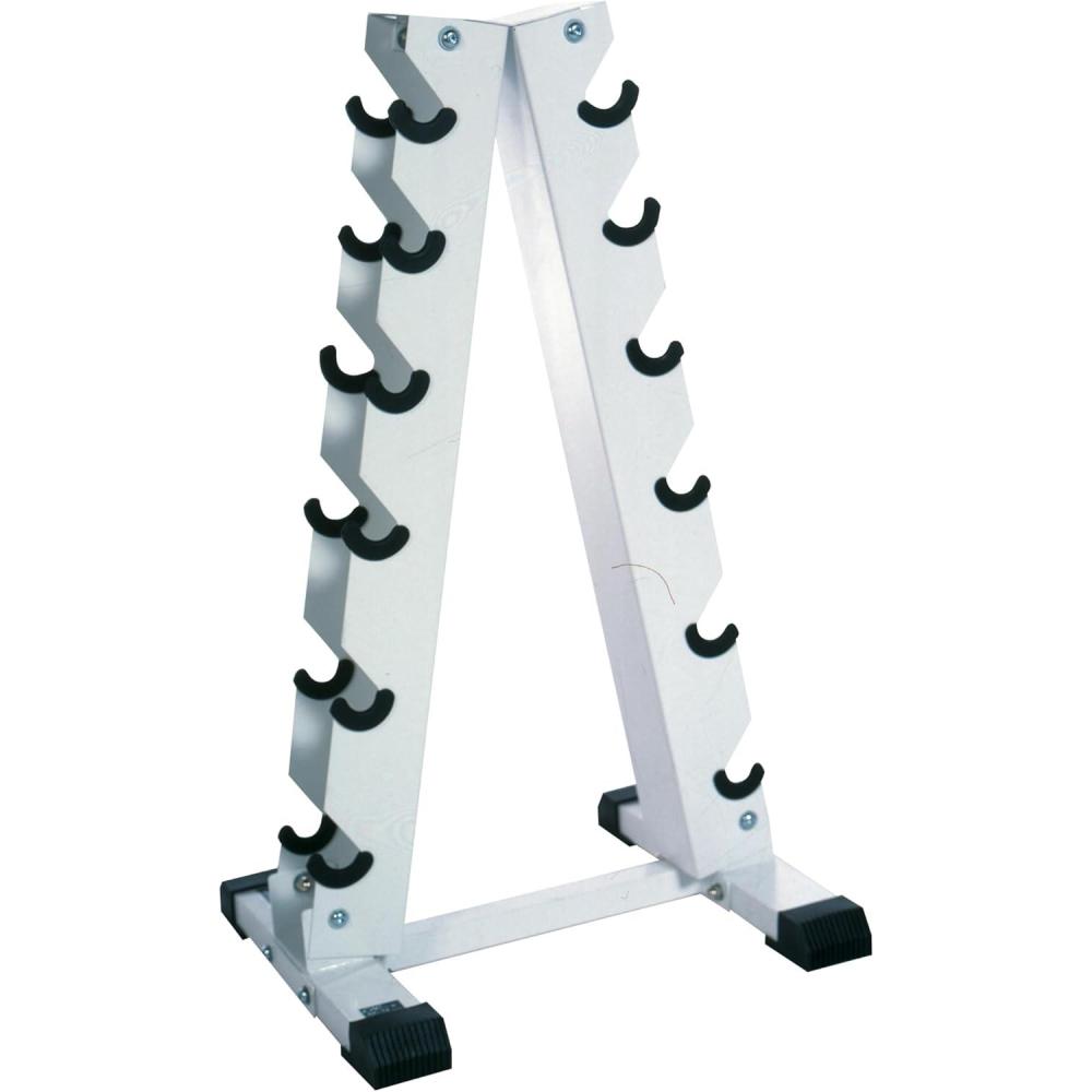 imageCAP Barbell AFrame Dumbbell RackWhite