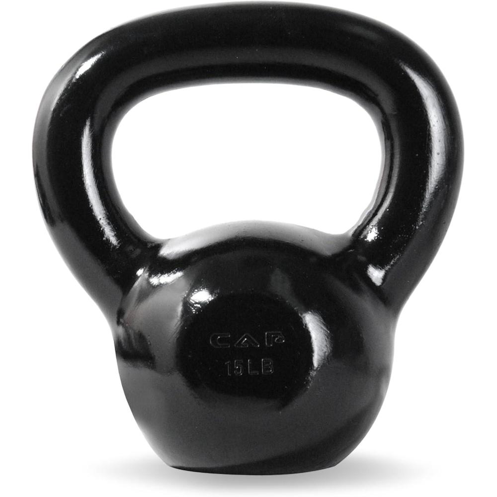 imageCAP Barbell Cast Iron Kettlebell  Coated Options Singles and Sets Multiple Weight Choices150 Pounds