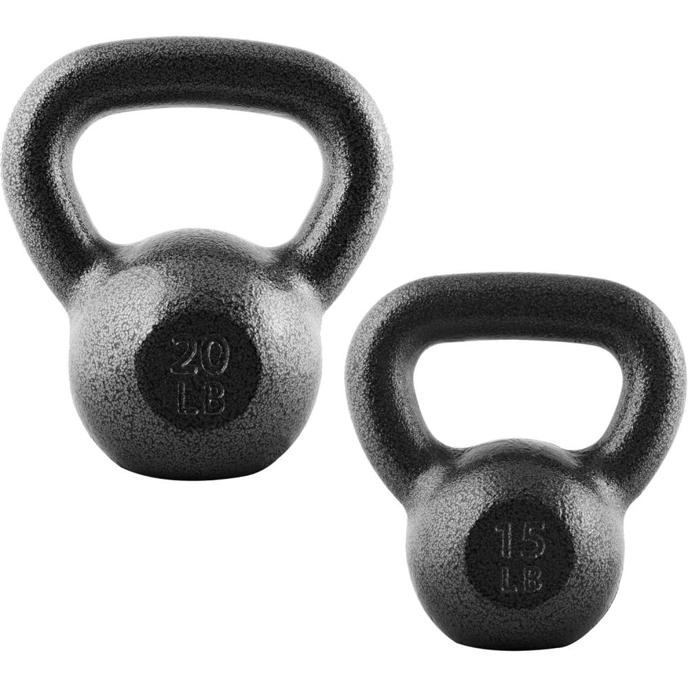 imageCAP Barbell Cast Iron Kettlebell  Coated Options Singles and Sets Multiple Weight Choices35 pounds set