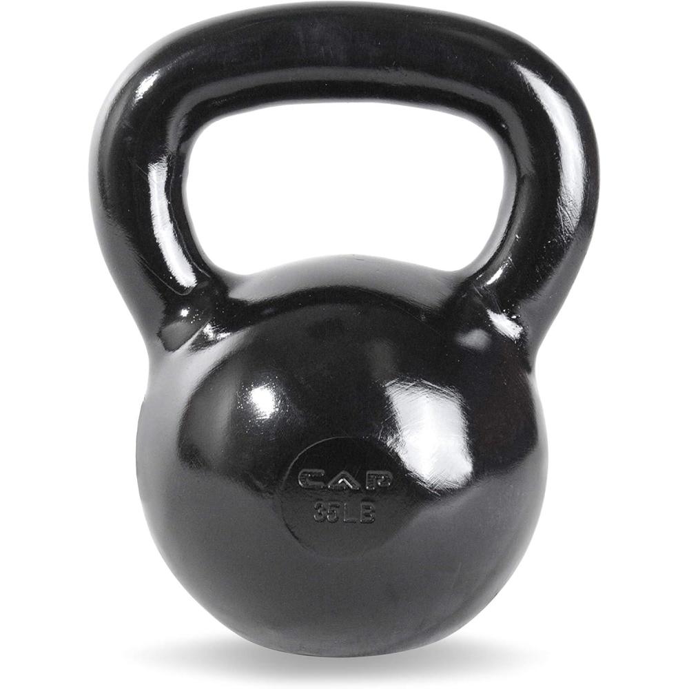 imageCAP Barbell Cast Iron Kettlebell  Coated Options Singles and Sets Multiple Weight Choices350 Pounds