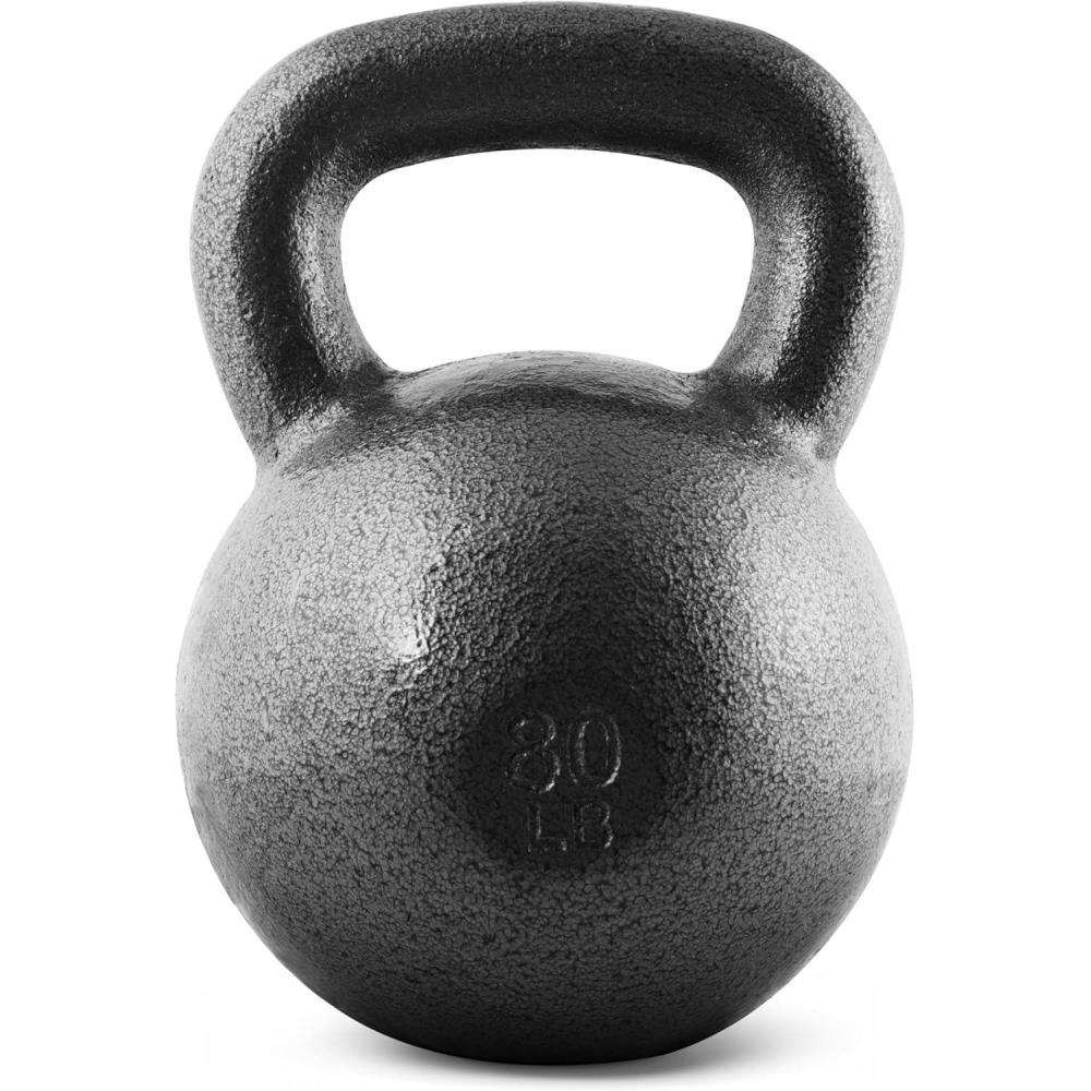 imageCAP Barbell Cast Iron Kettlebell  Coated Options Singles and Sets Multiple Weight Choices80 pounds