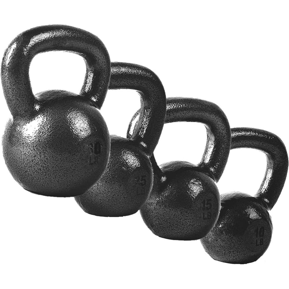 imageCAP Barbell Cast Iron Kettlebell  Coated Options Singles and Sets Multiple Weight Choices80 pounds set