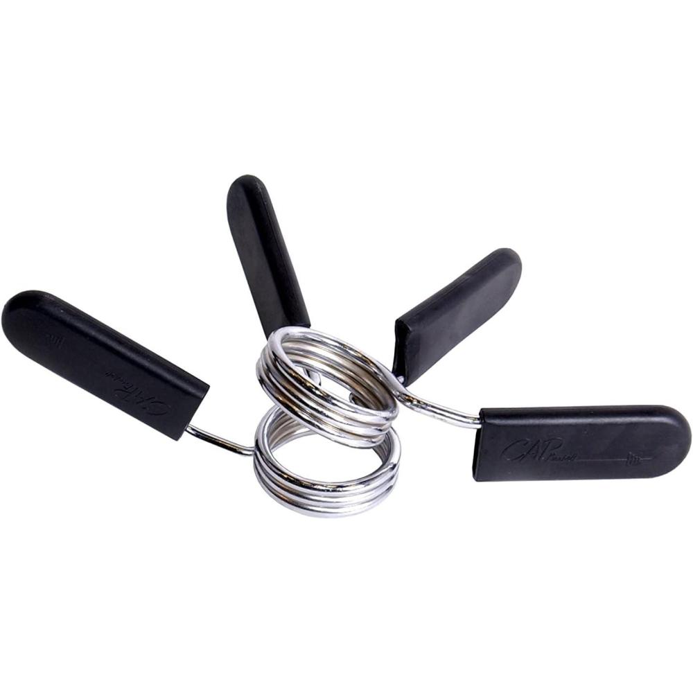 imageCAP Barbell Olympic 2 Inch Spring Clip Collars Pair