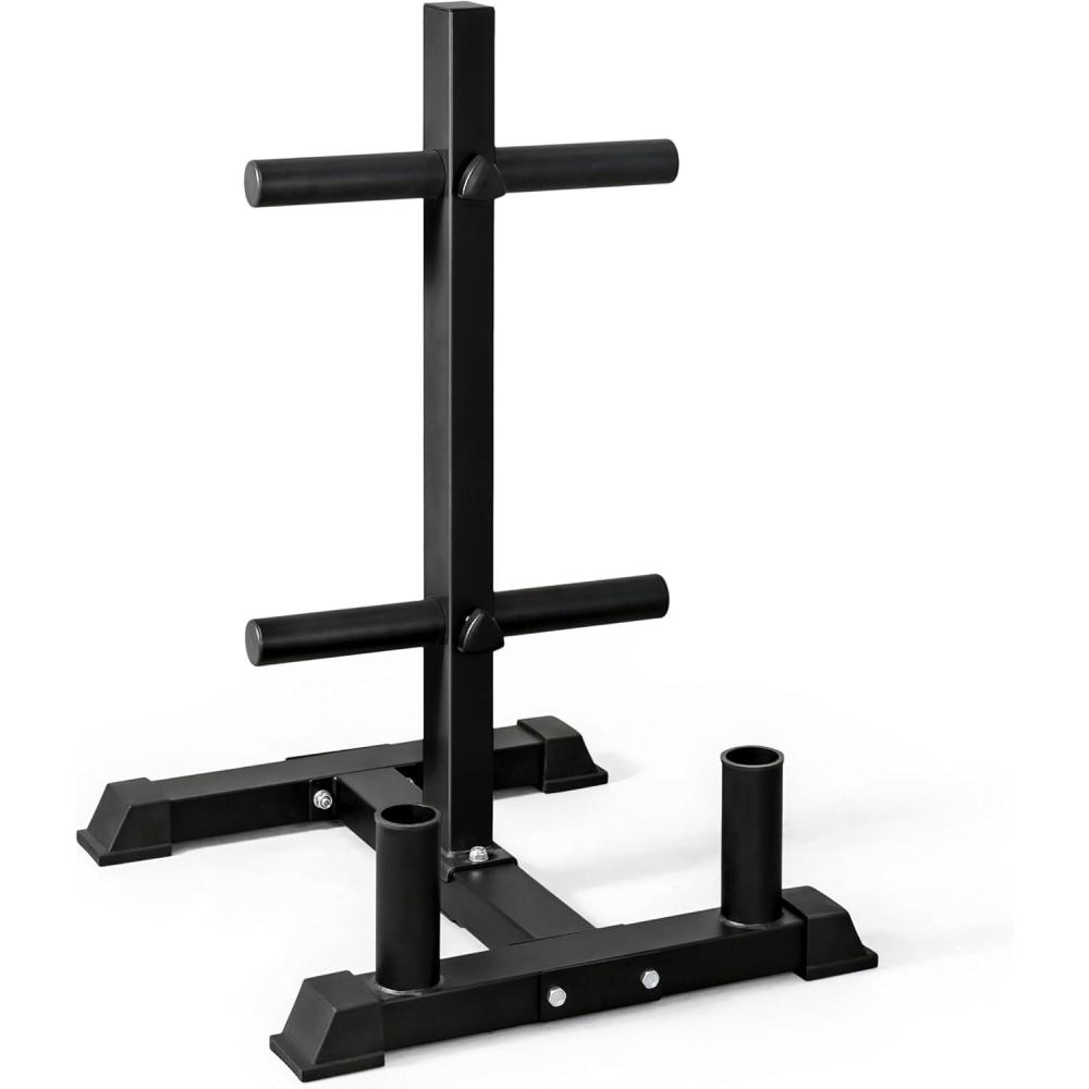 imageCAP Barbell Olympic Bumper Plate Tree RackBlack