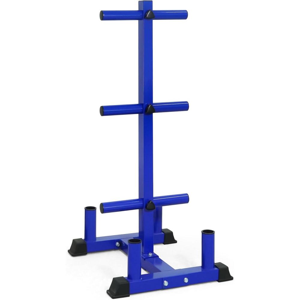 imageCAP Barbell Olympic Bumper Plate Tree RackBlue