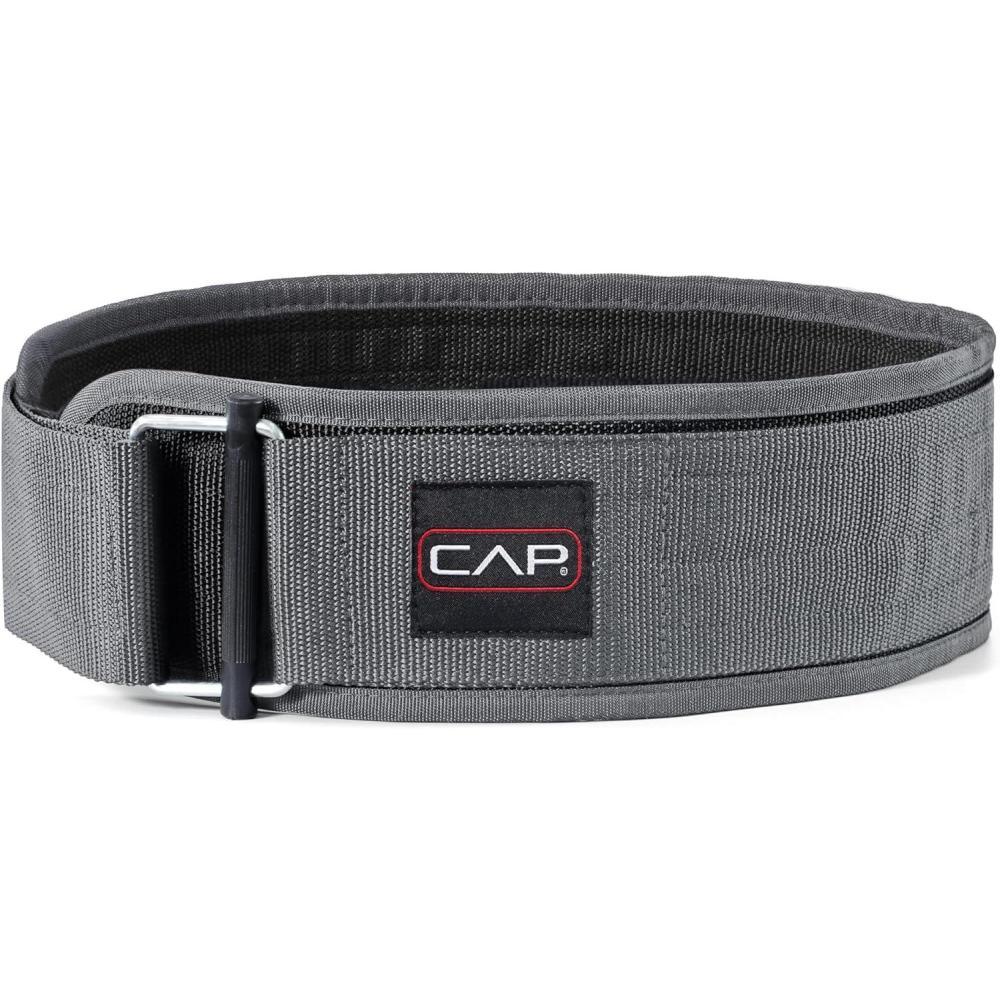 imageCAP Barbell Premium Nylon Weightlifting Belt Multiple OptionsGray