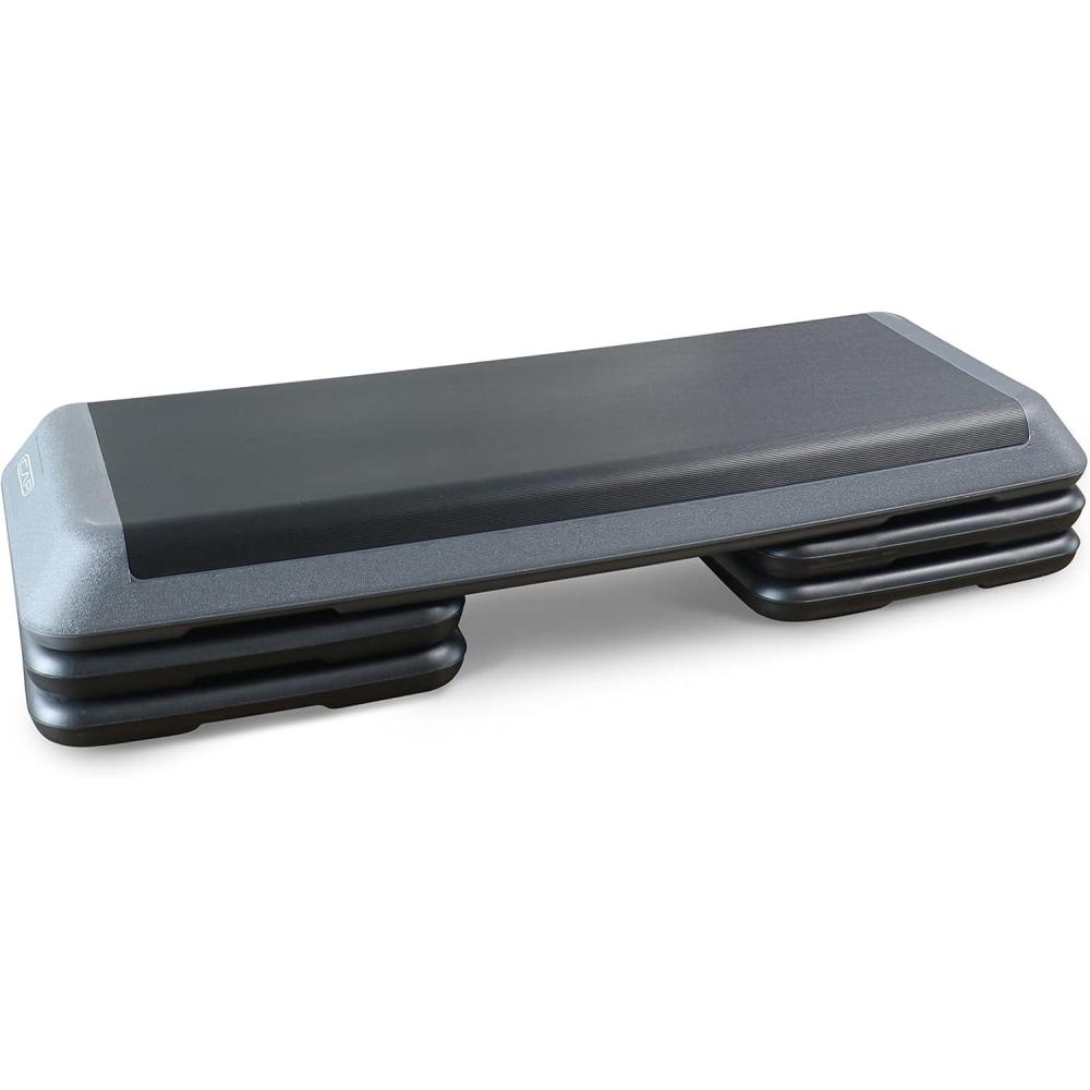 imageCap Barbell Adjustable Aerobic Step Platform Exercise Step Gray