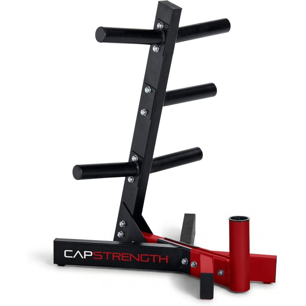 imageCap Barbell Olympic Plate Tree Storage Rack Multiple ColorsRed
