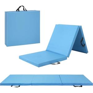 CAP Barbell All Purpose Folding Anti Tear Exercise Training Aerobic Fitness Gym & Gymnastics Balance Mat | Multiple options(Blue)