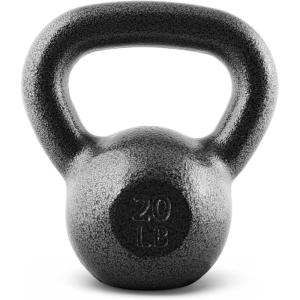 CAP Barbell Cast Iron Kettlebell – Coated Options, Singles and Sets, Multiple Weight Choices(20 pounds)