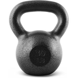 CAP Barbell Cast Iron Kettlebell – Coated Options, Singles and Sets, Multiple Weight Choices(30 pounds)