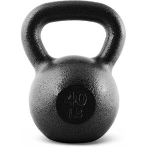 CAP Barbell Cast Iron Kettlebell – Coated Options, Singles and Sets, Multiple Weight Choices(40 pounds)
