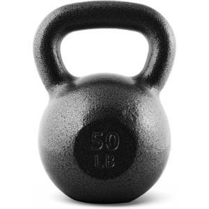 CAP Barbell Cast Iron Kettlebell – Coated Options, Singles and Sets, Multiple Weight Choices(50 pounds)