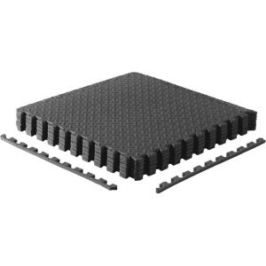 CAP Barbell Interlocking EVA Foam Exercise Puzzle Mat Home Gym Flooring | Multiple Options(Diamond – Black)