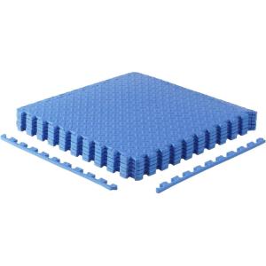 CAP Barbell Interlocking EVA Foam Exercise Puzzle Mat Home Gym Flooring | Multiple Options(Diamond – Blue)