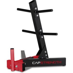 CAP Barbell Weight Plate Rack for 1-Inch Weight Plates(Red  Deluxe 1″ Plate Tree)