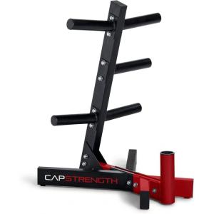 Cap Barbell Olympic Plate Tree Storage Rack, Multiple Colors(Red)