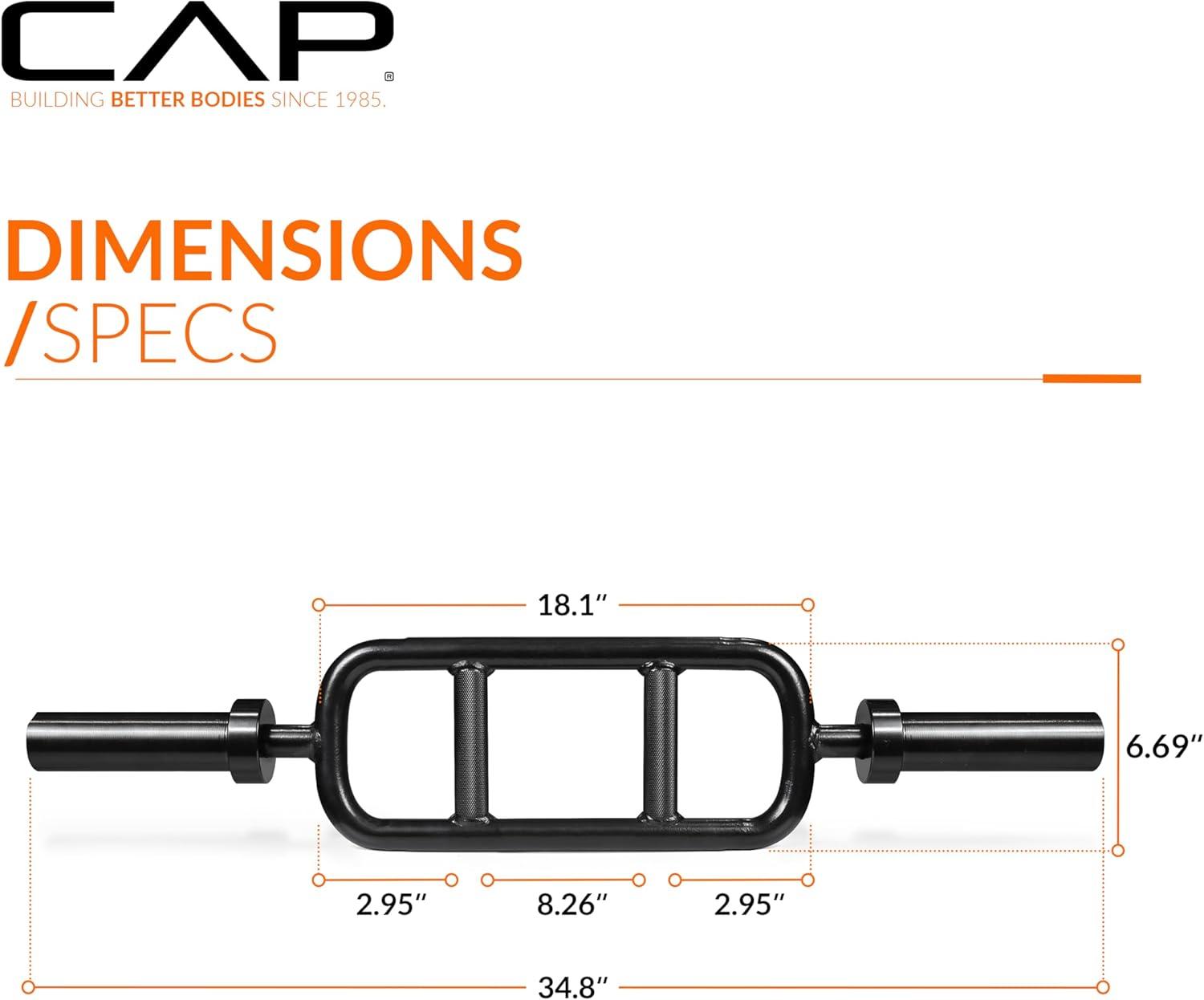 imageCAP Barbell 34quot Olympic Triceps Bar Black OBIS34SB