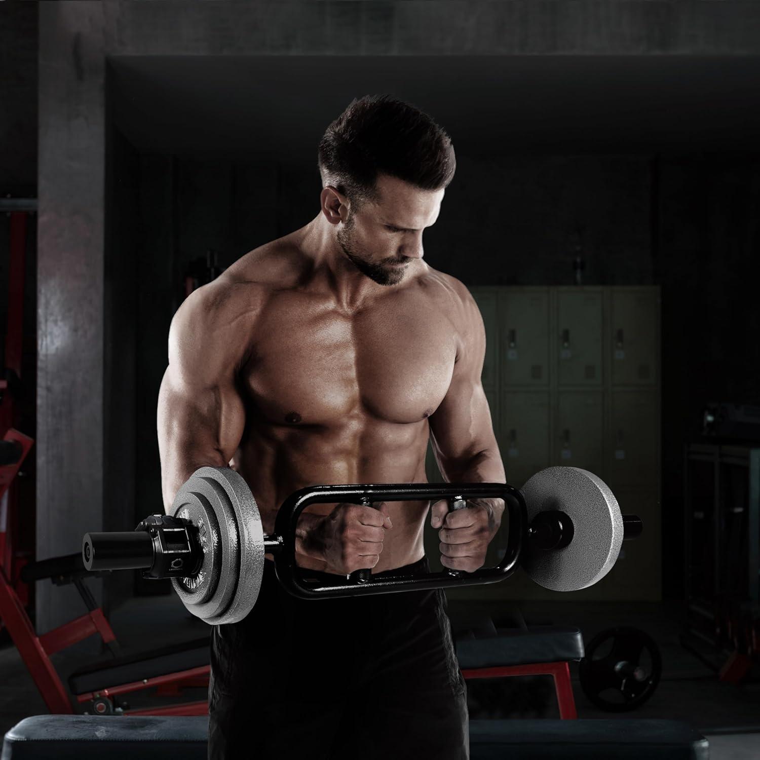 imageCAP Barbell 34quot Olympic Triceps Bar Black OBIS34SB