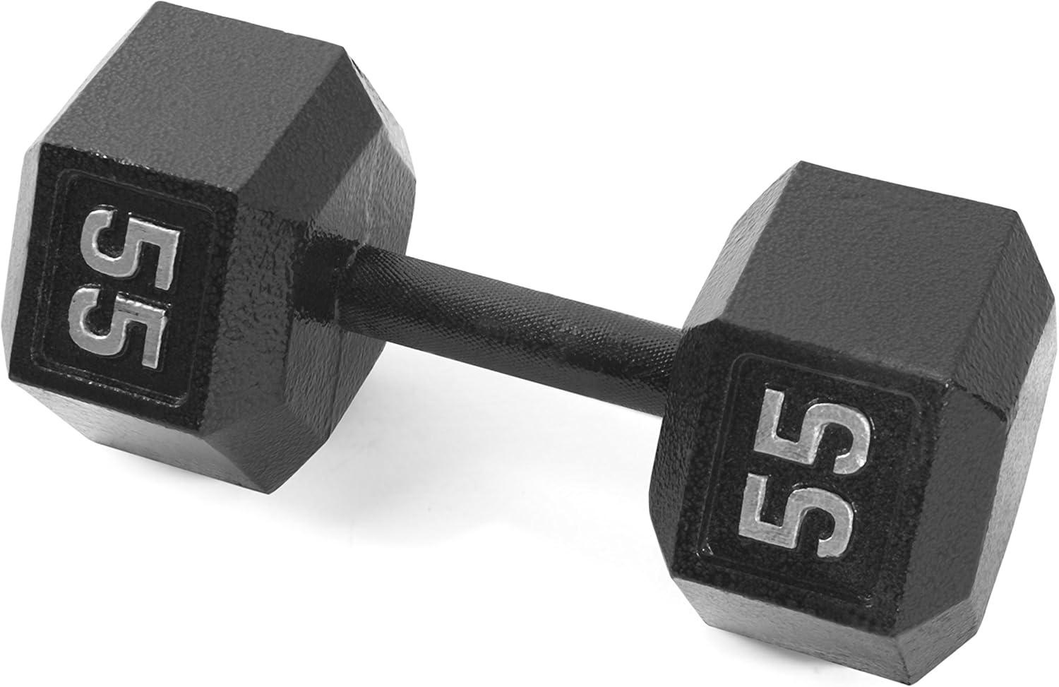 imageCAP Barbell Cast Iron Hex Dumbbell Multiple OptionsBlack Single