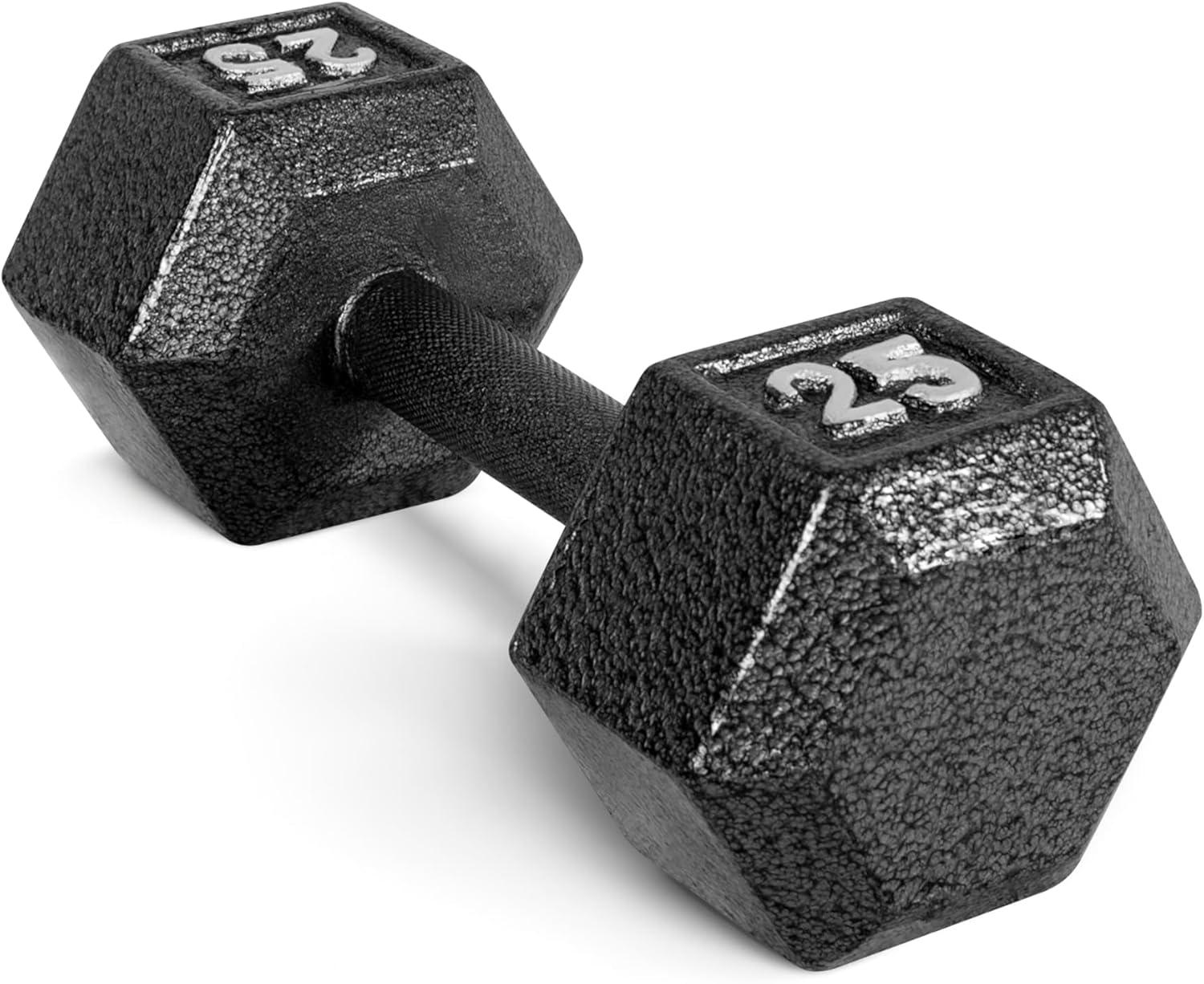 imageCAP Barbell Cast Iron Hex Dumbbell Multiple OptionsBlack Single