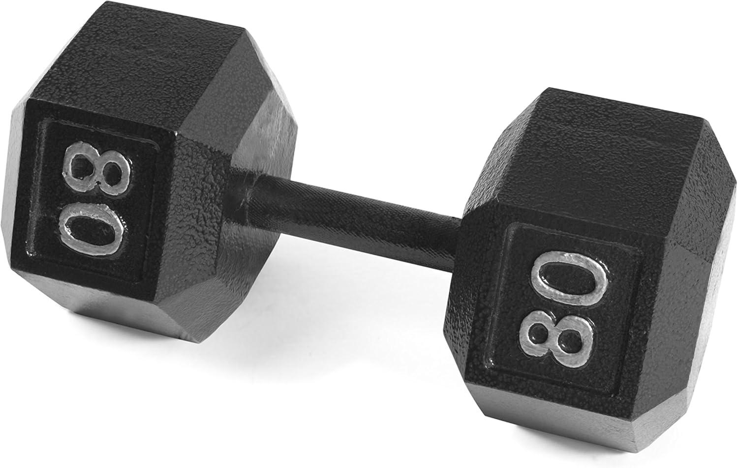 imageCAP Barbell Cast Iron Hex Dumbbell Multiple OptionsBlack Single