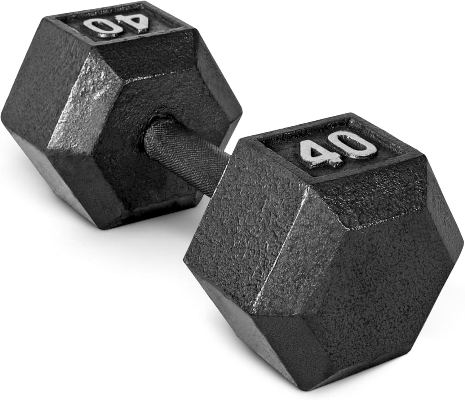 imageCAP Barbell Cast Iron Hex Dumbbell Multiple OptionsBlack Single