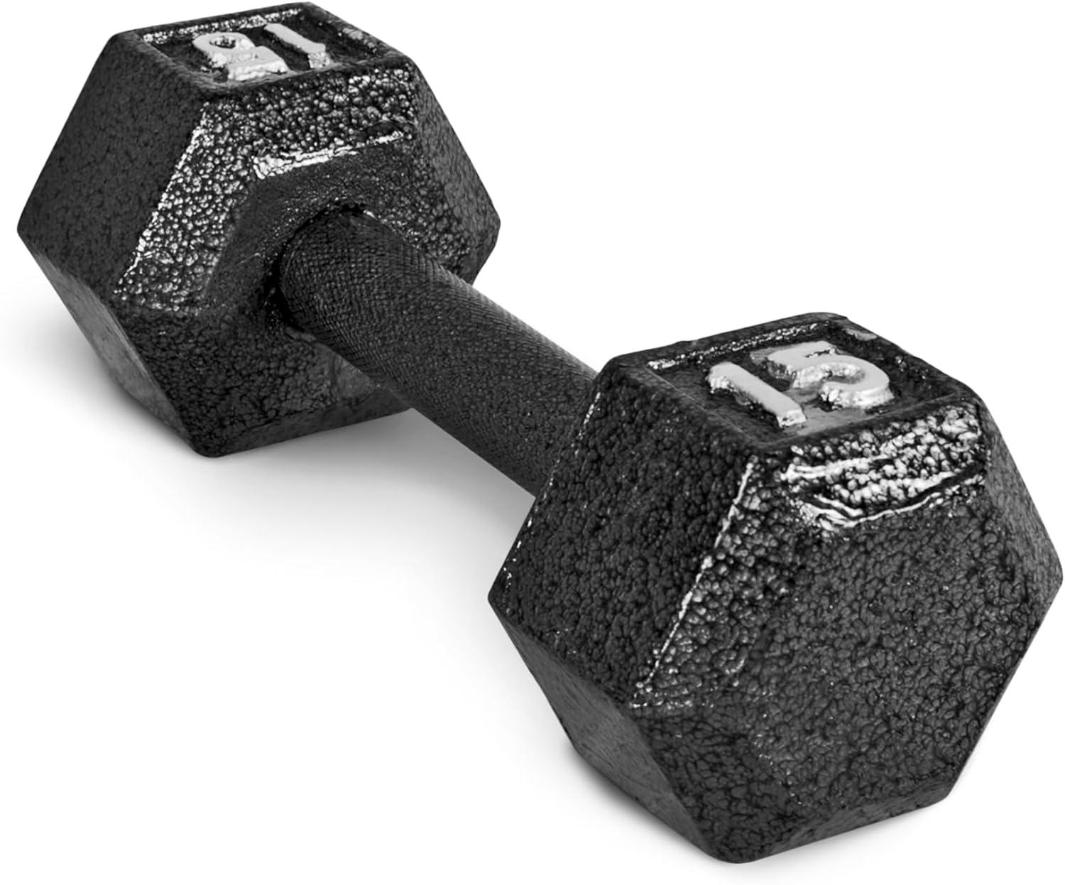 imageCAP Barbell Cast Iron Hex Dumbbell Multiple OptionsBlack Single