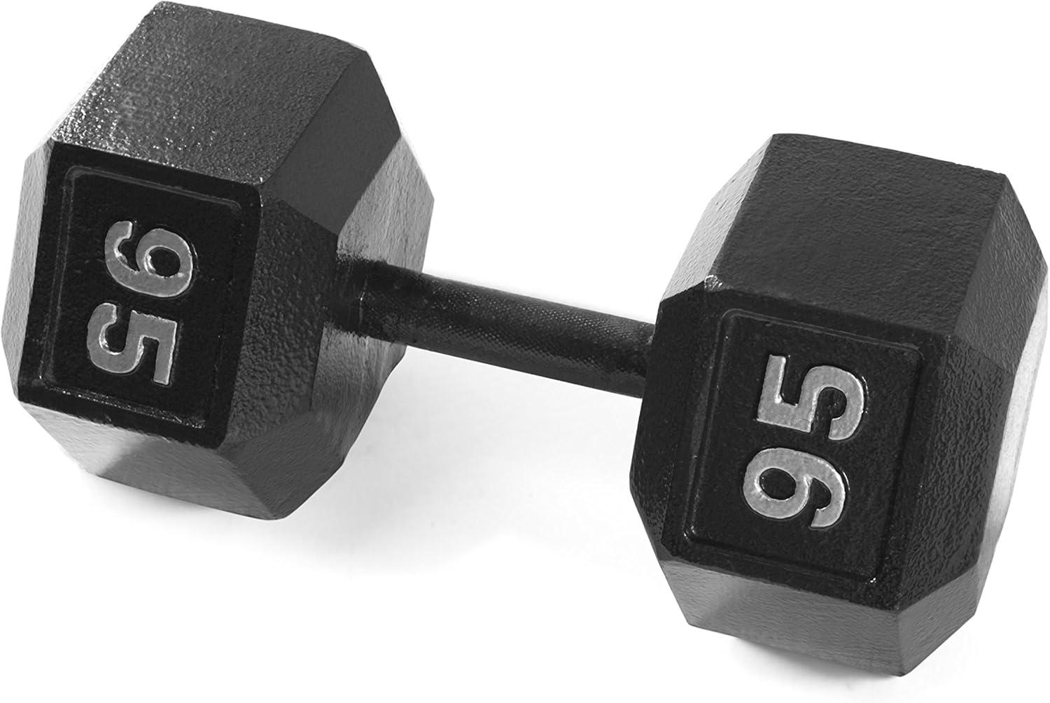 imageCAP Barbell Cast Iron Hex Dumbbell Multiple OptionsBlack Single