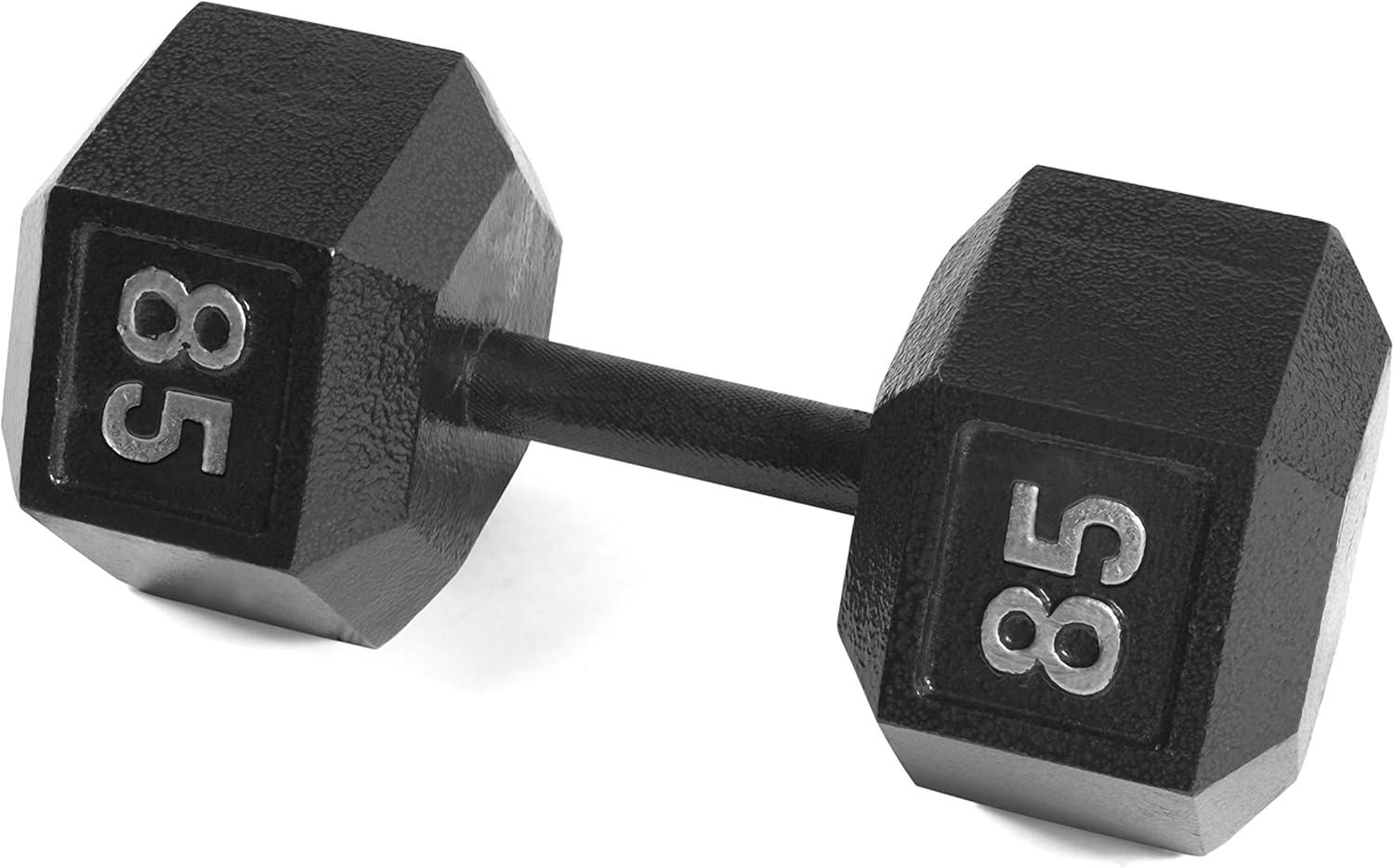imageCAP Barbell Cast Iron Hex Dumbbell Multiple OptionsBlack Single