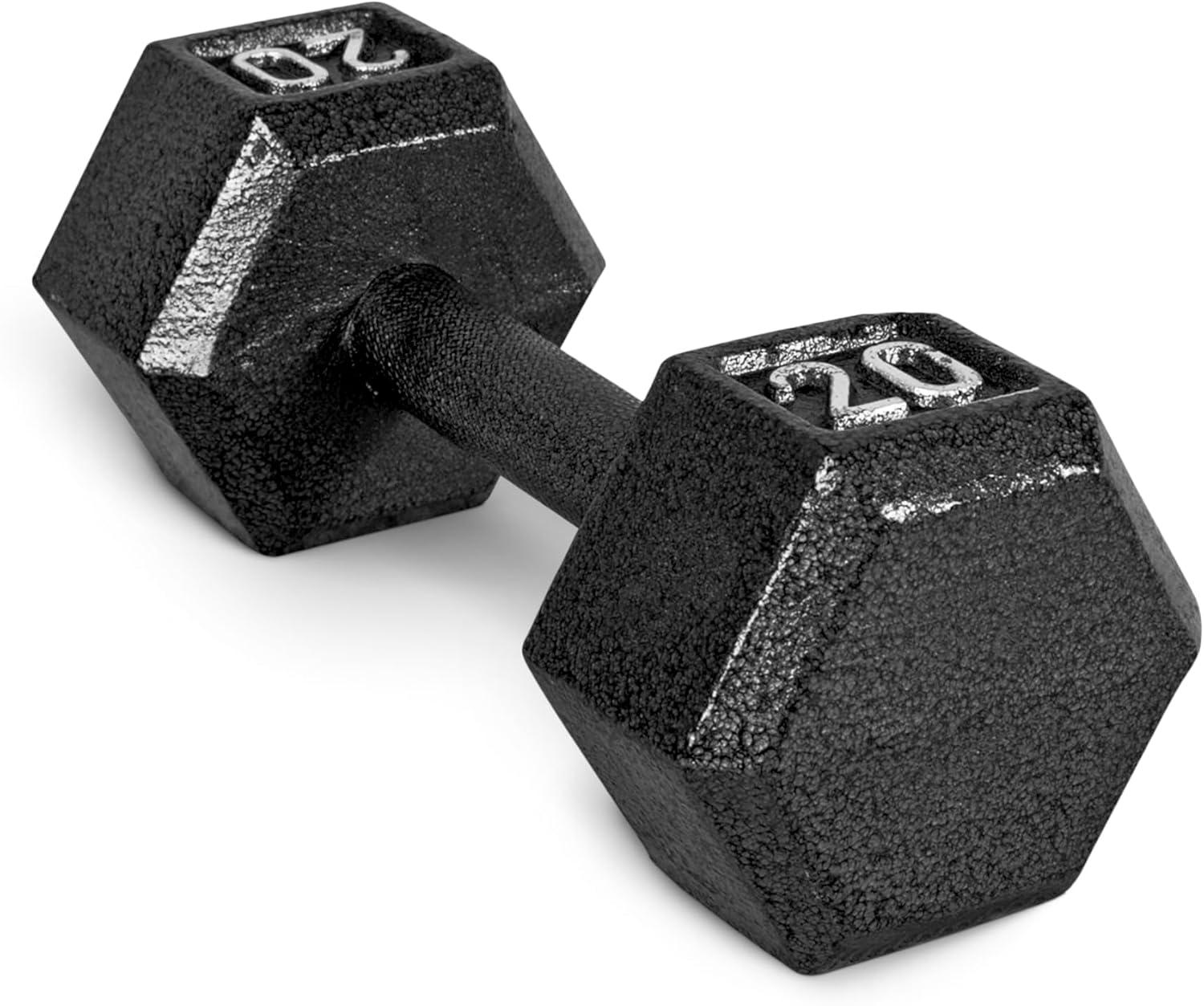 imageCAP Barbell Cast Iron Hex Dumbbell Multiple OptionsBlack Single