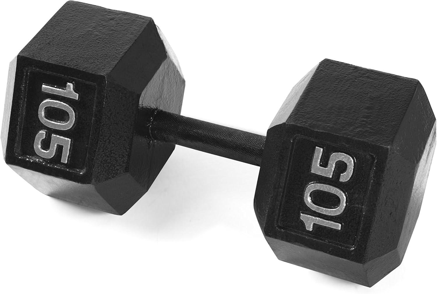 imageCAP Barbell Cast Iron Hex Dumbbell Multiple OptionsBlack Single