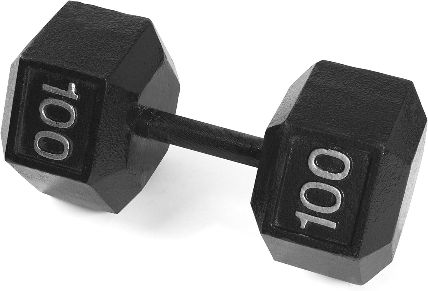 imageCAP Barbell Cast Iron Hex Dumbbell Multiple OptionsBlack Single