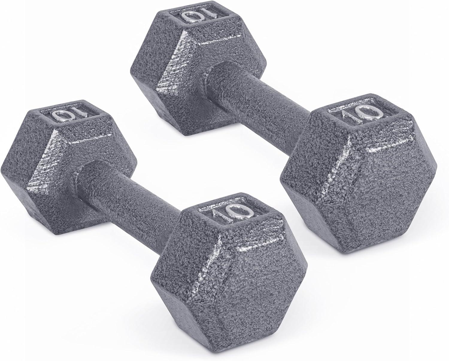 imageCAP Barbell Cast Iron Hex Dumbbell Multiple OptionsGray Pair