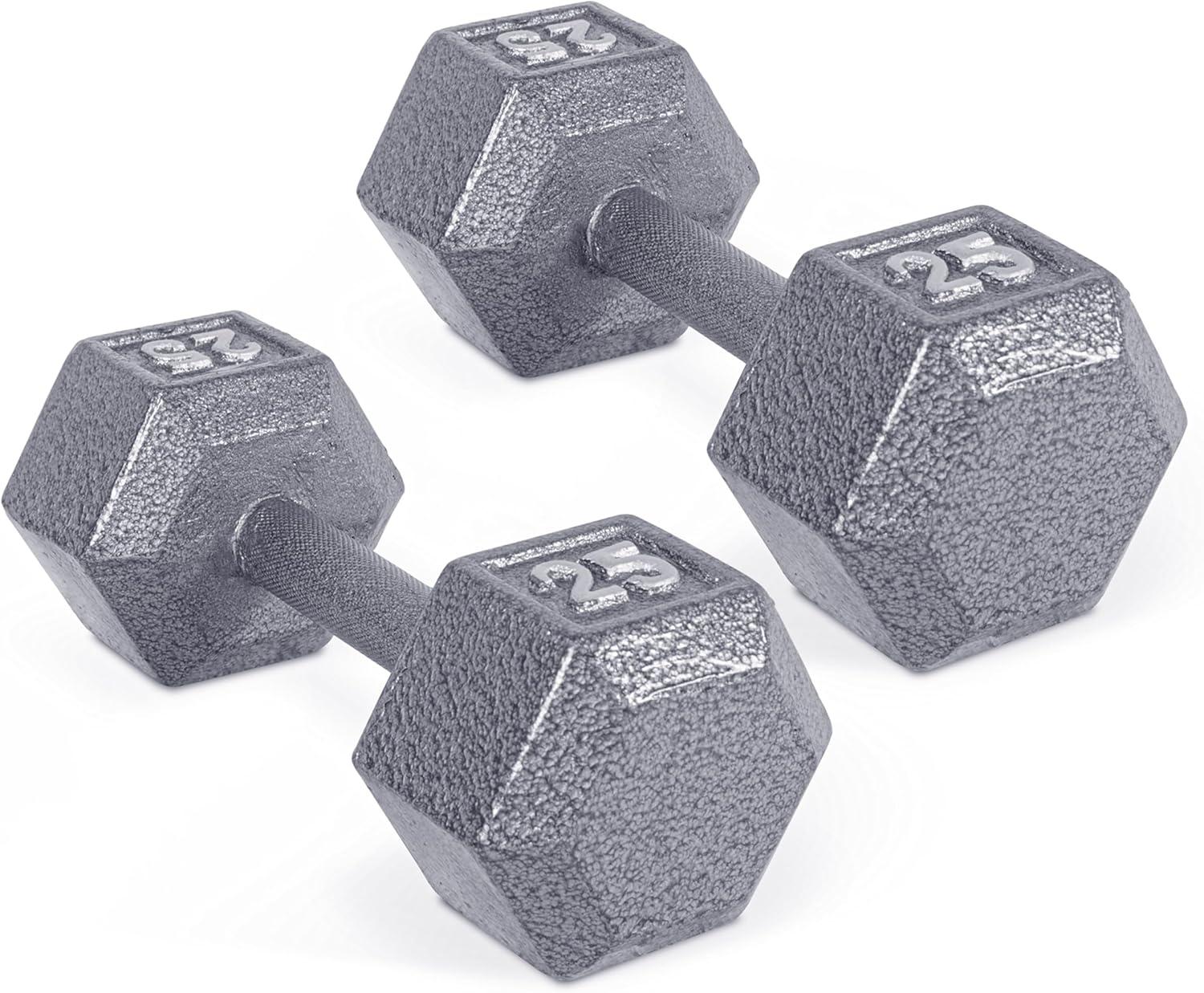 imageCAP Barbell Cast Iron Hex Dumbbell Multiple OptionsGray Pair