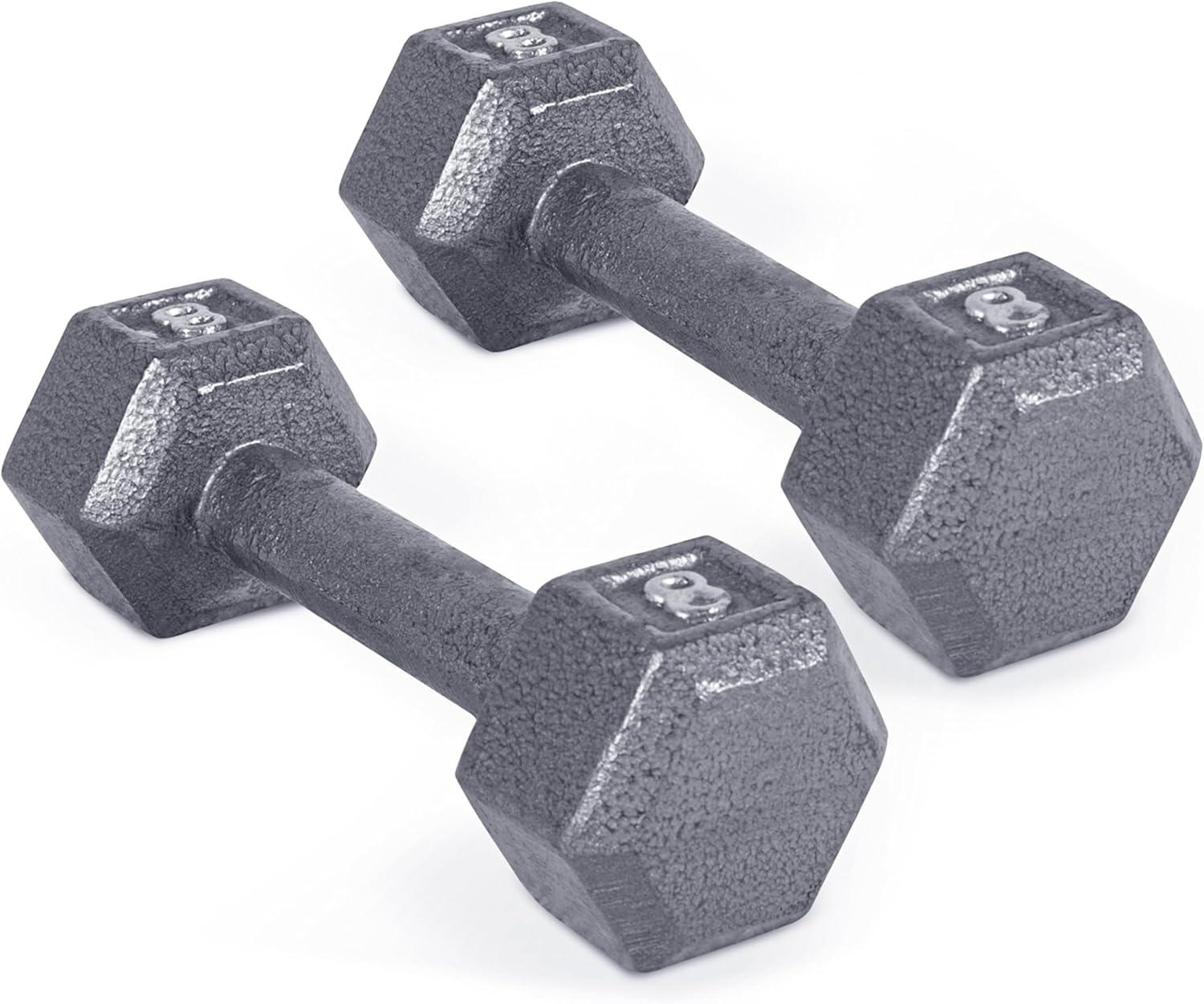 imageCAP Barbell Cast Iron Hex Dumbbell Multiple OptionsGray Pair