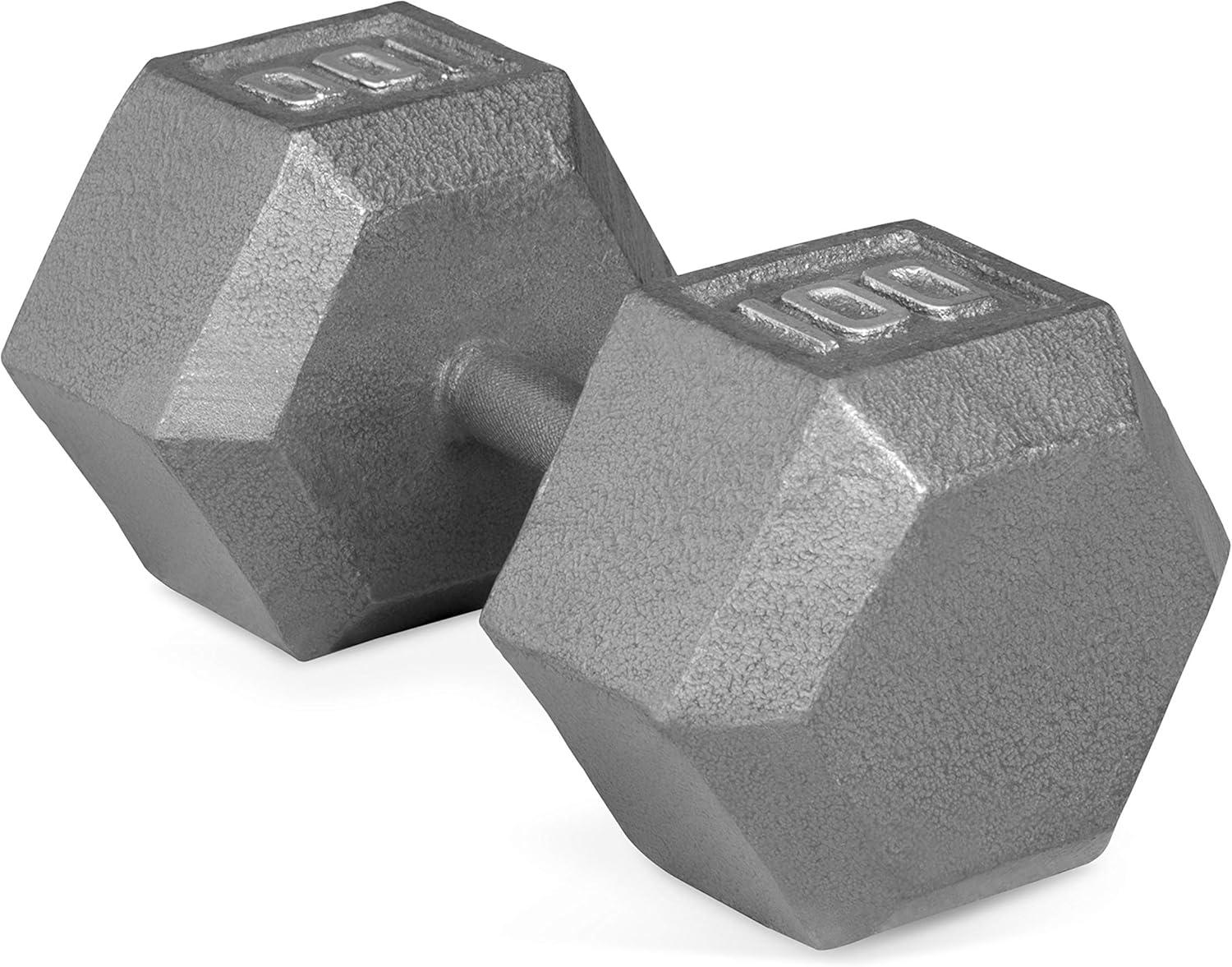 imageCAP Barbell Cast Iron Hex Dumbbell Multiple OptionsGray Single