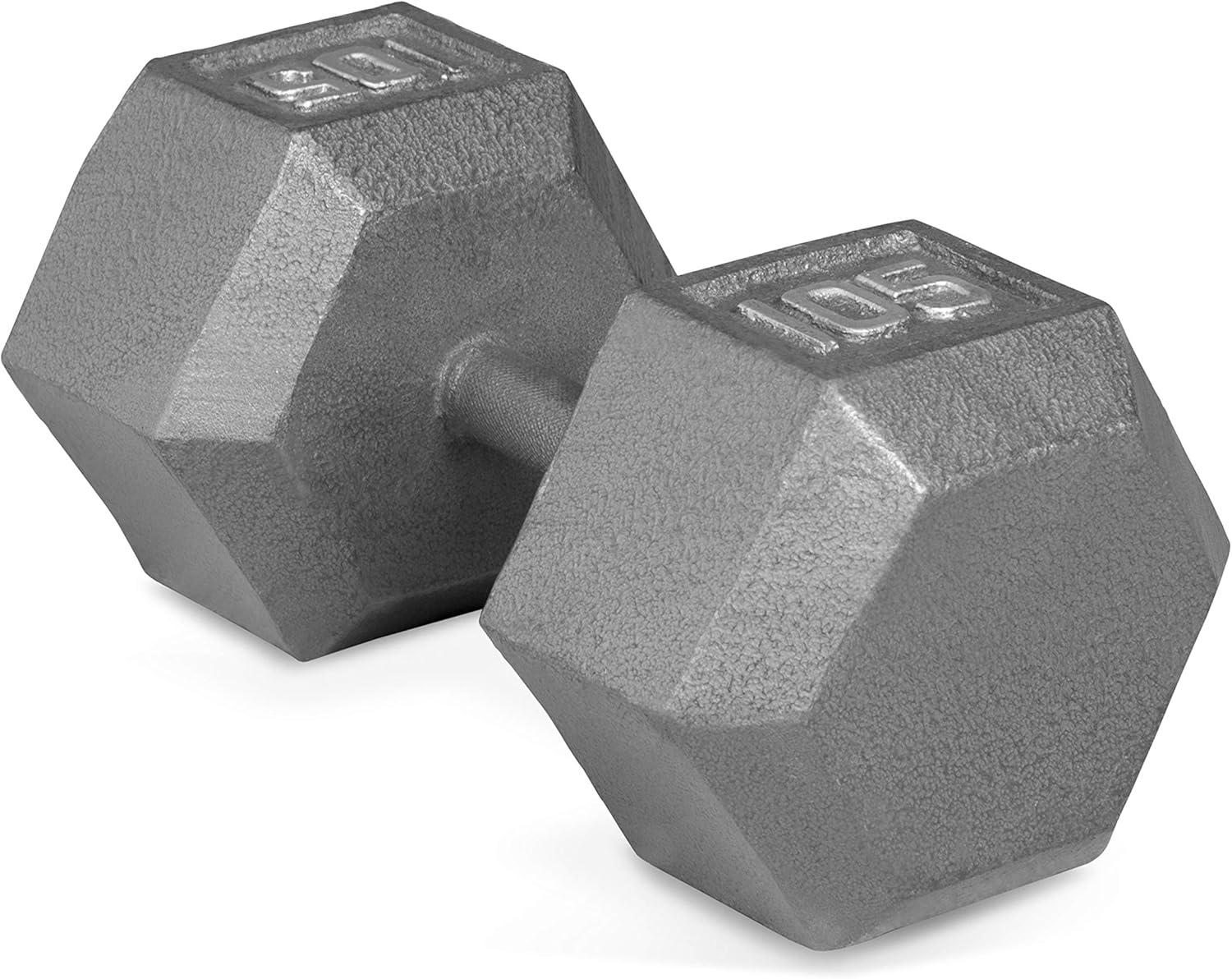 imageCAP Barbell Cast Iron Hex Dumbbell Multiple OptionsGray Single