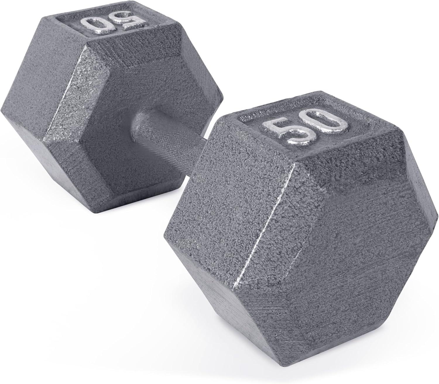 imageCAP Barbell Cast Iron Hex Dumbbell Multiple OptionsGray Single