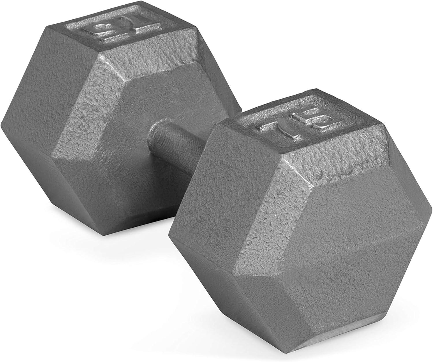 imageCAP Barbell Cast Iron Hex Dumbbell Multiple OptionsGray Single