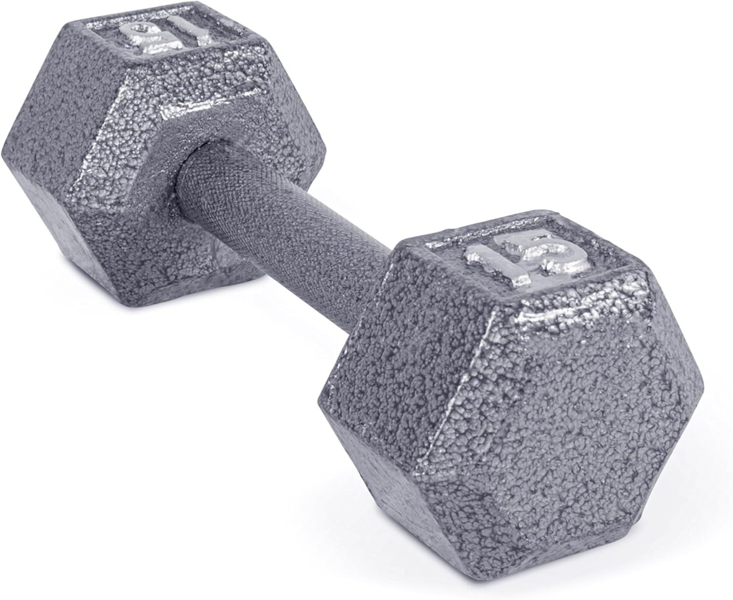 imageCAP Barbell Cast Iron Hex Dumbbell Multiple OptionsGray Single
