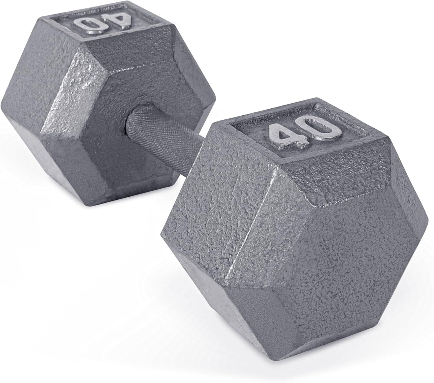 imageCAP Barbell Cast Iron Hex Dumbbell Multiple OptionsGray Single
