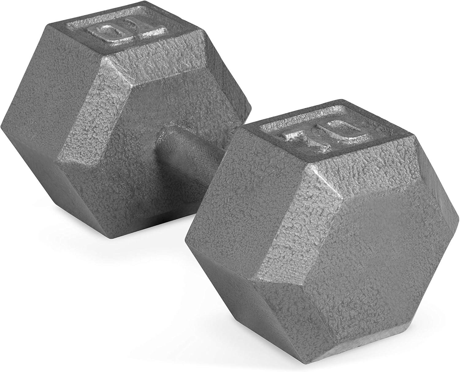 imageCAP Barbell Cast Iron Hex Dumbbell Multiple OptionsGray Single