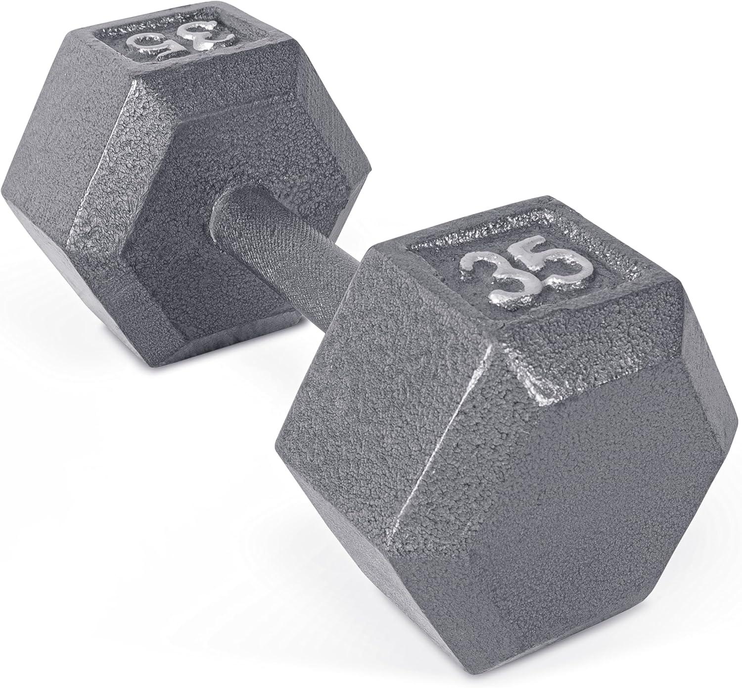 imageCAP Barbell Cast Iron Hex Dumbbell Multiple OptionsGray Single
