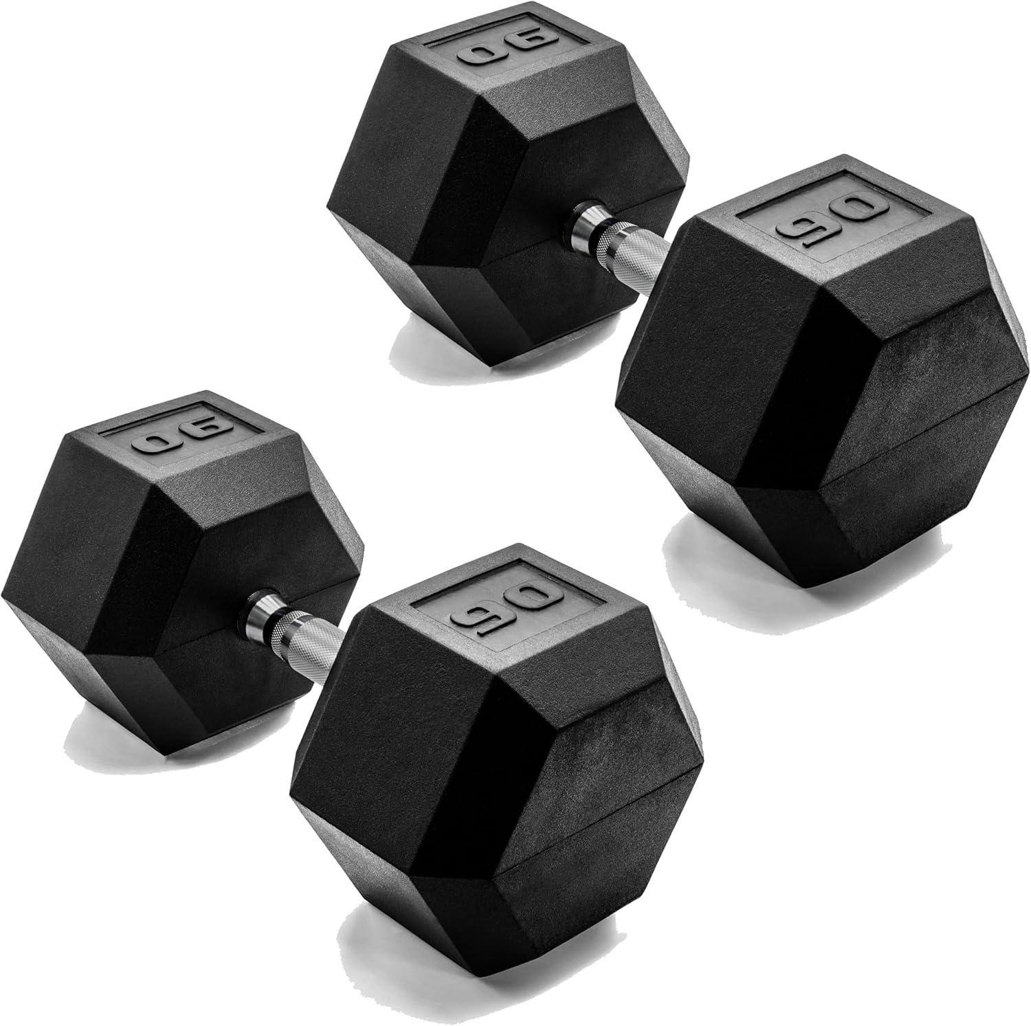 imageCAP Barbell Coated Dumbbell Weight Multiple Options Pairs ampamp SetsChrome Handle