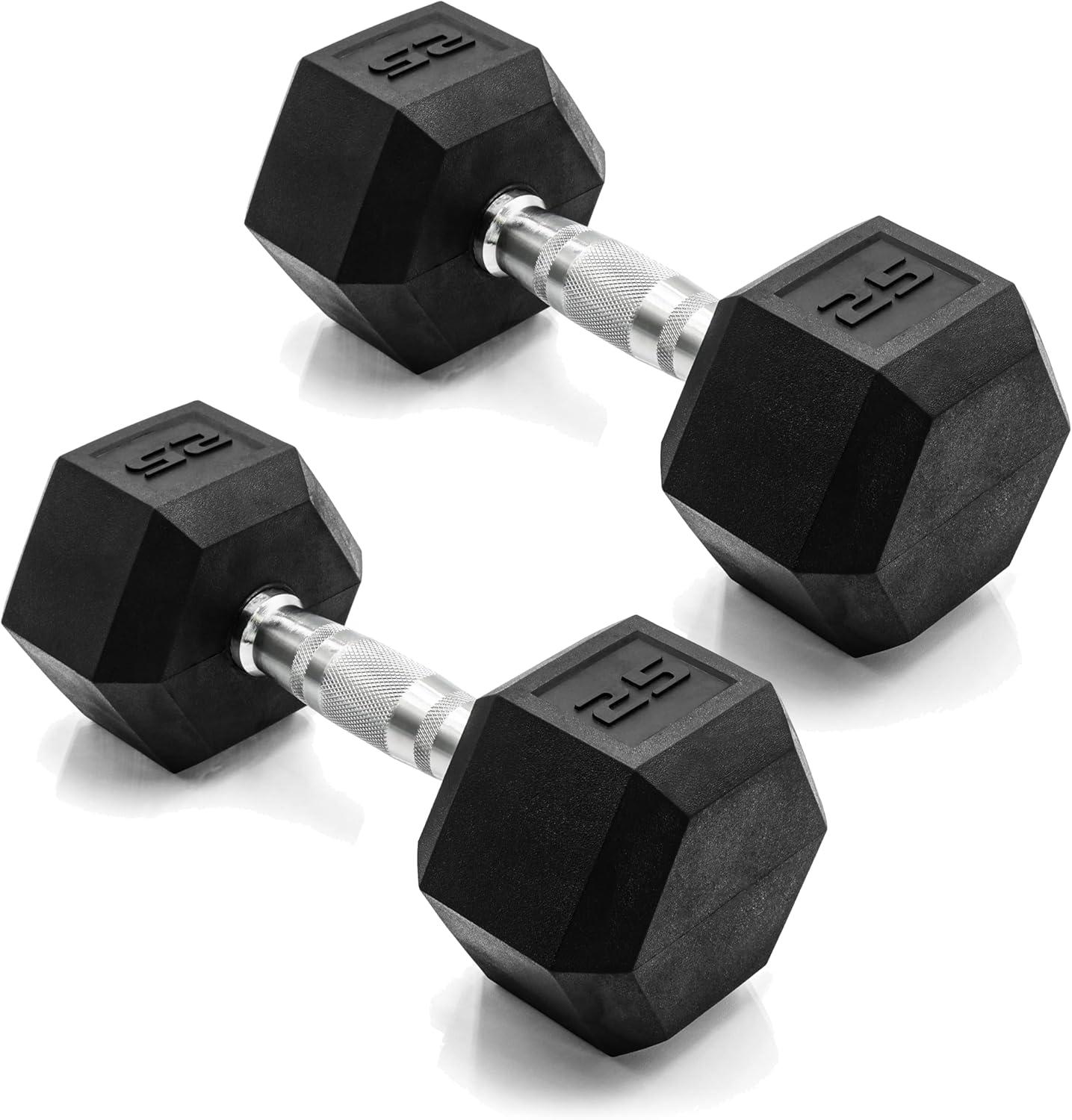 imageCAP Barbell Coated Dumbbell Weight Multiple Options Pairs ampamp SetsChrome Handle