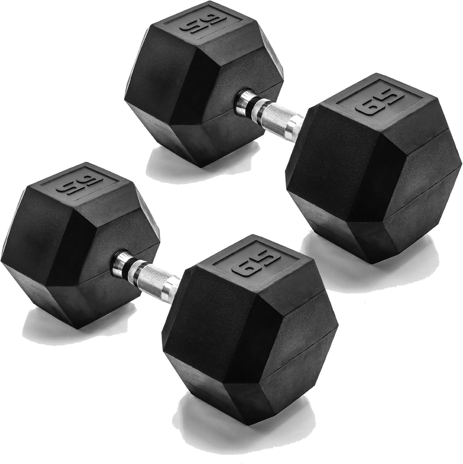 imageCAP Barbell Coated Dumbbell Weight Multiple Options Pairs ampamp SetsChrome Handle