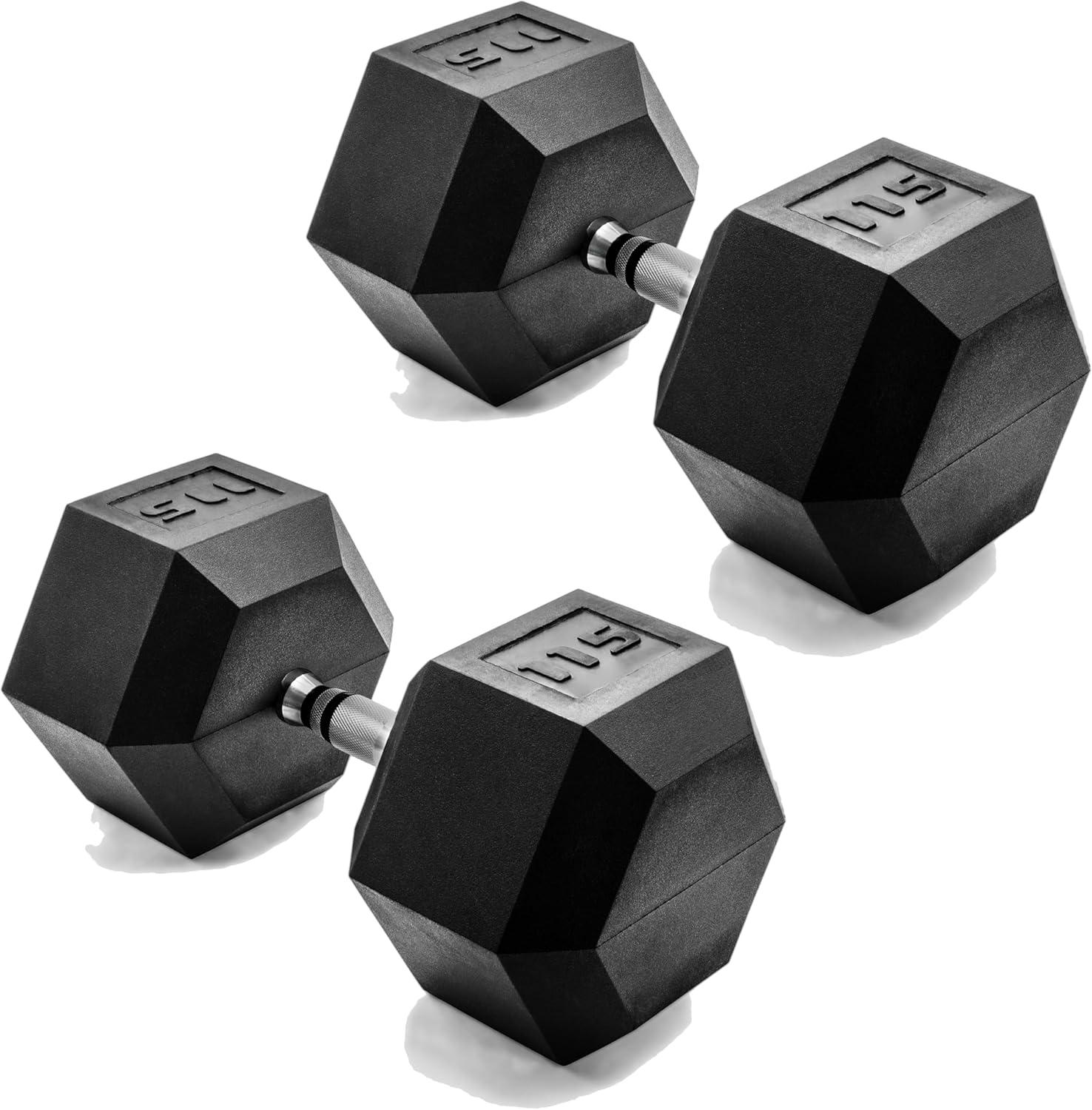 imageCAP Barbell Coated Dumbbell Weight Multiple Options Pairs ampamp SetsChrome Handle